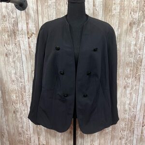 Worthington Black Cape‎ with Relaxed Silhouette